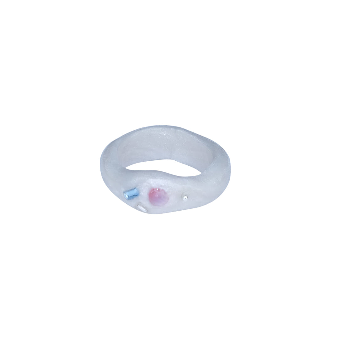 pink cateye ring
